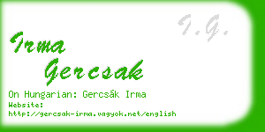 irma gercsak business card