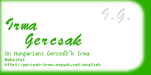 irma gercsak business card